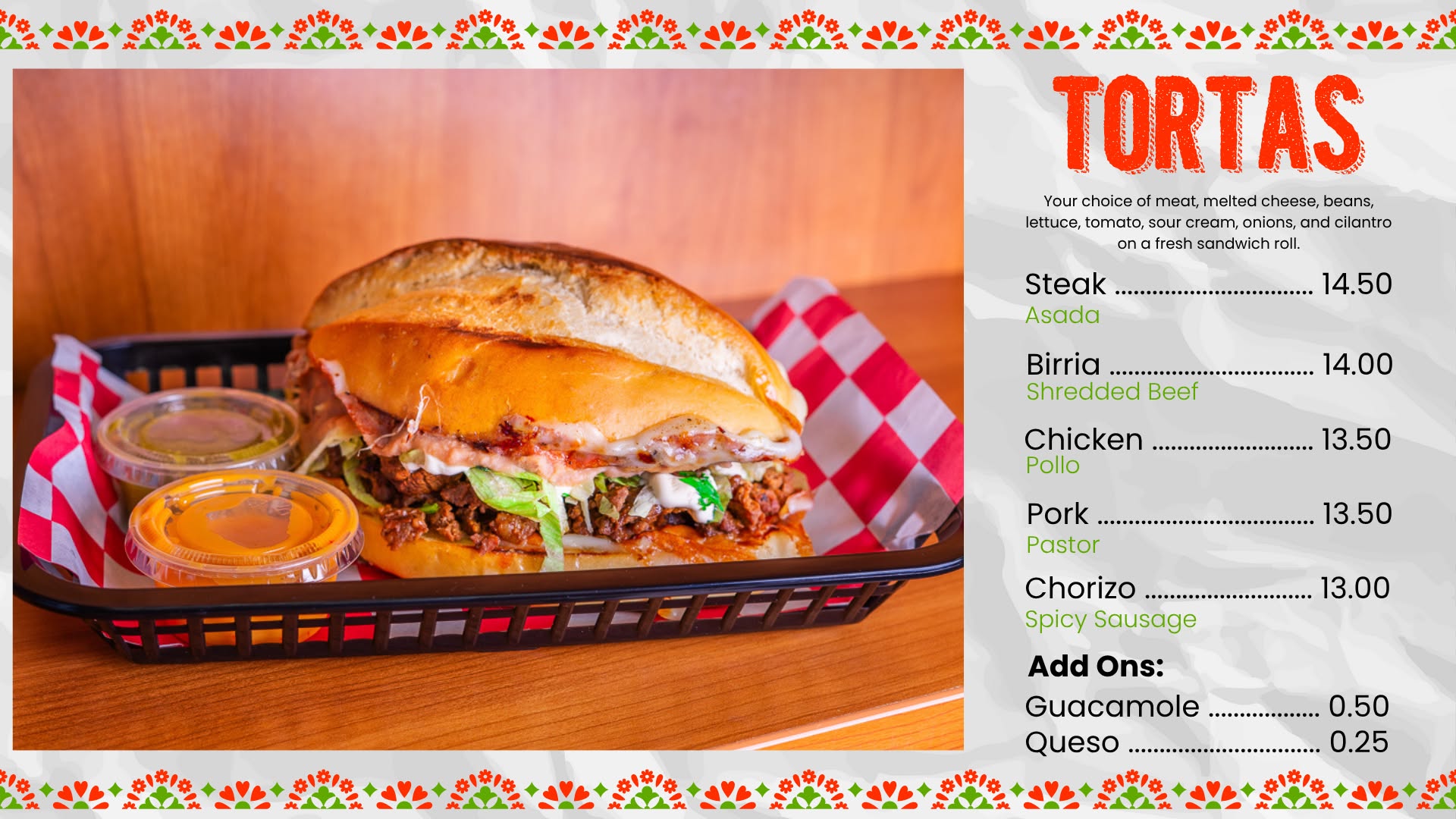 Our Menu
